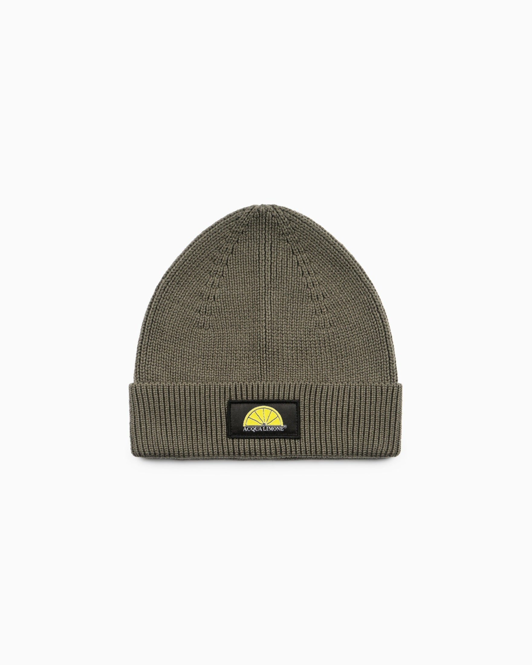 Heavy Cotton Beanie - Olive Green - Acqua Limone