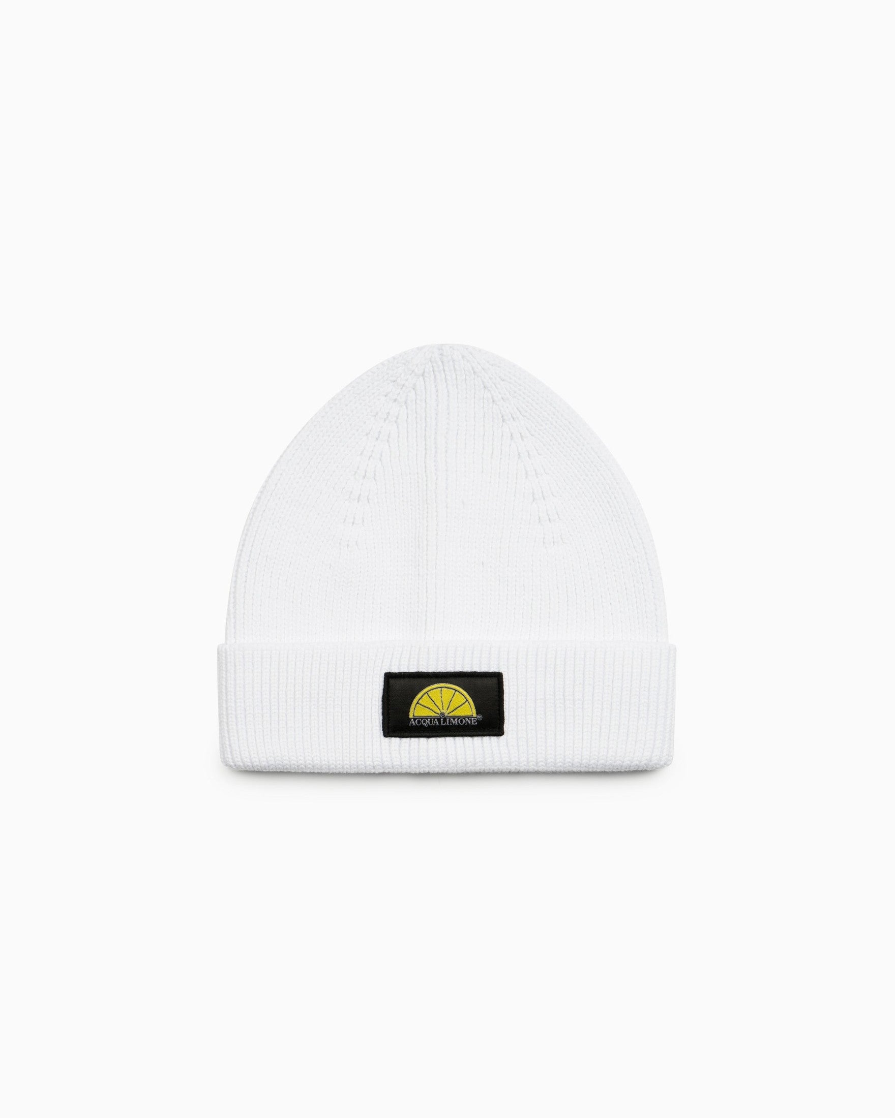 Heavy Cotton Beanie - White - Acqua Limone