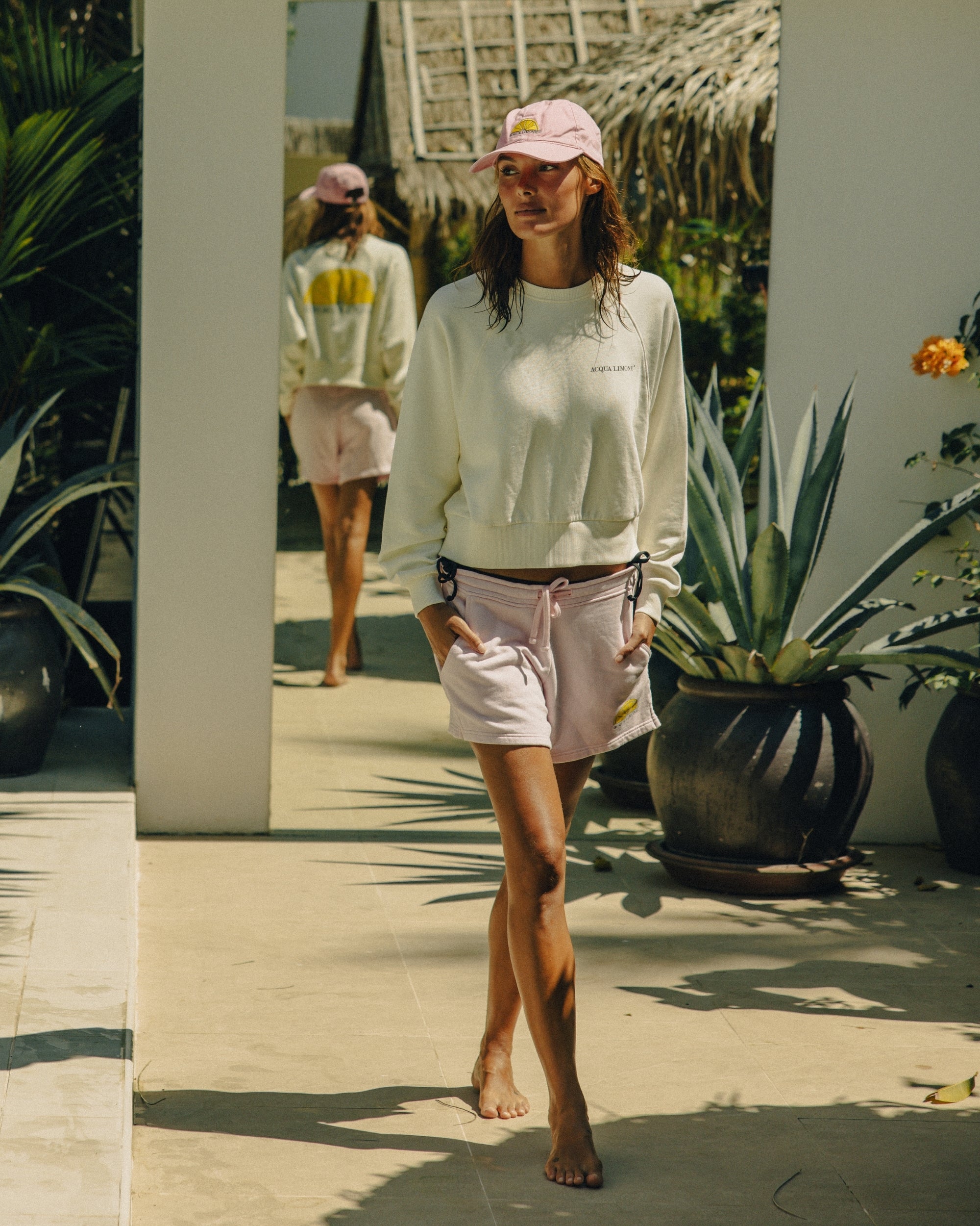 Donna Sweatshorts - Pale Pink - Acqua Limone