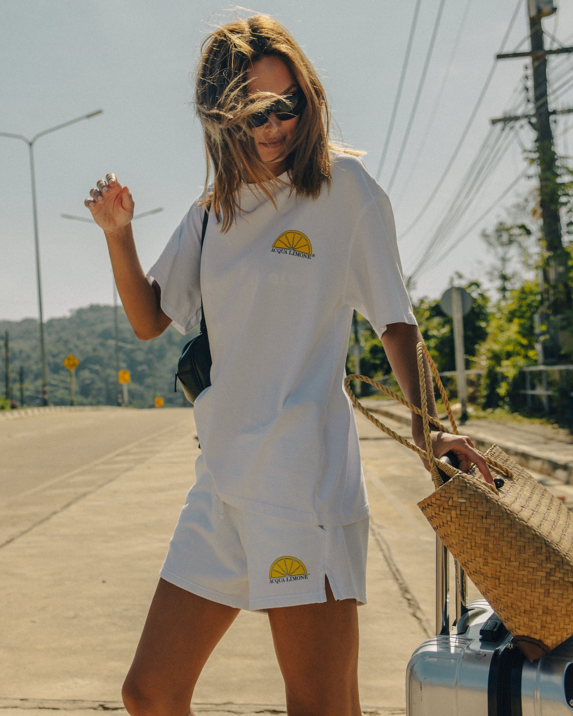 Donna Sweatshorts - White - Acqua Limone