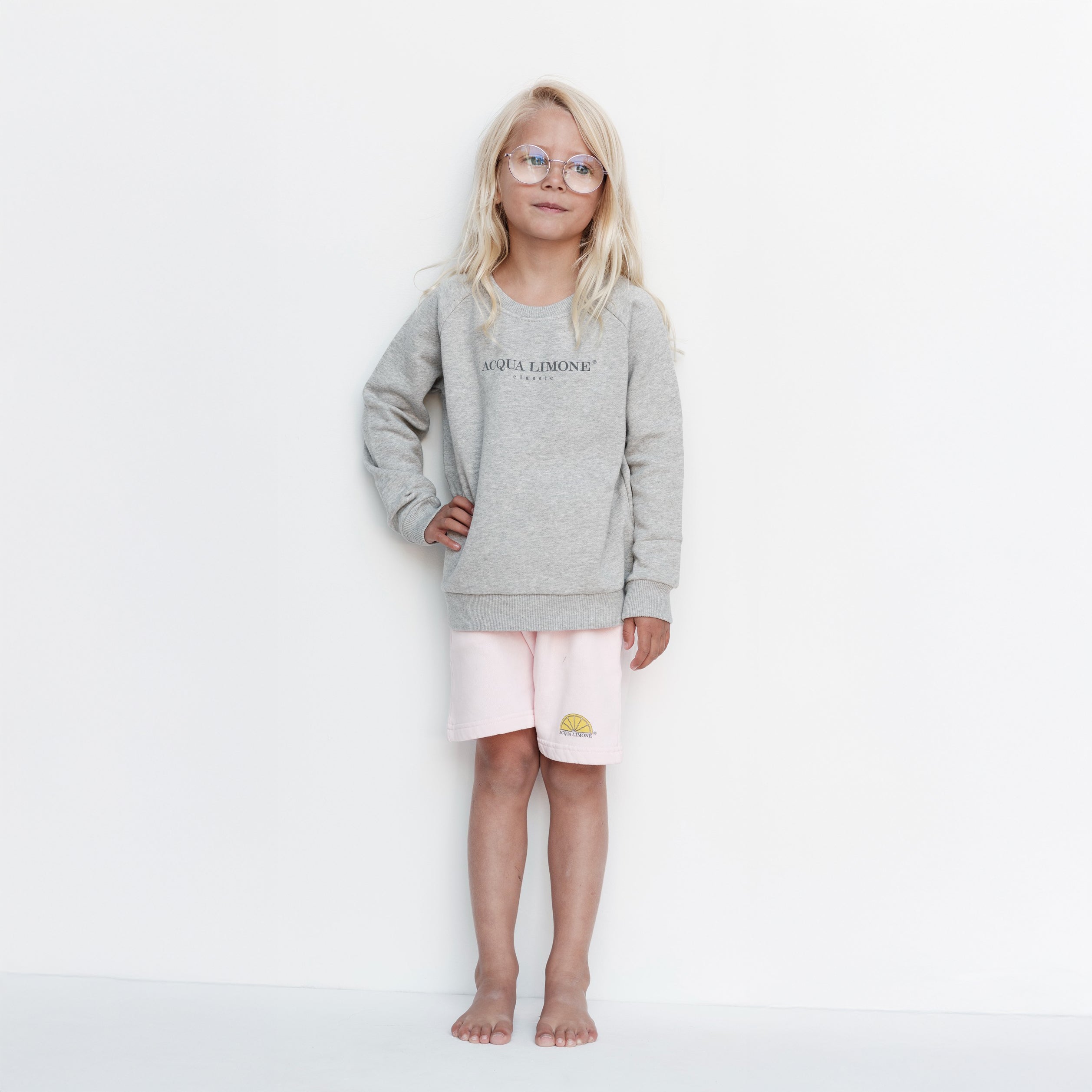 Kids Sweatshorts – Pale Pink