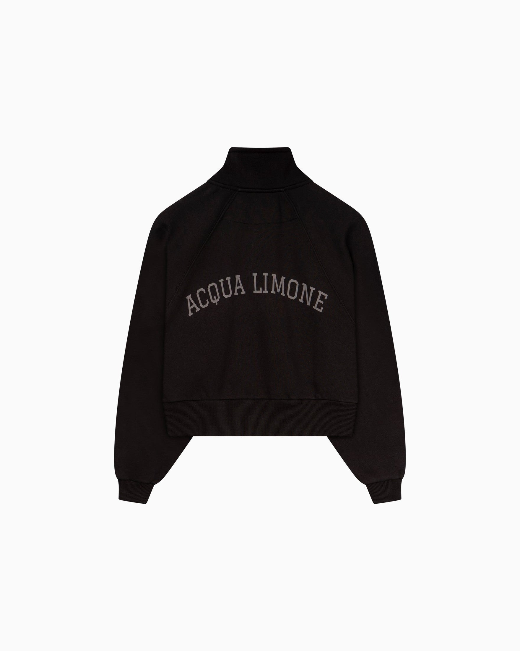 Cropped Ivy Half Zip - Black - Acqua Limone