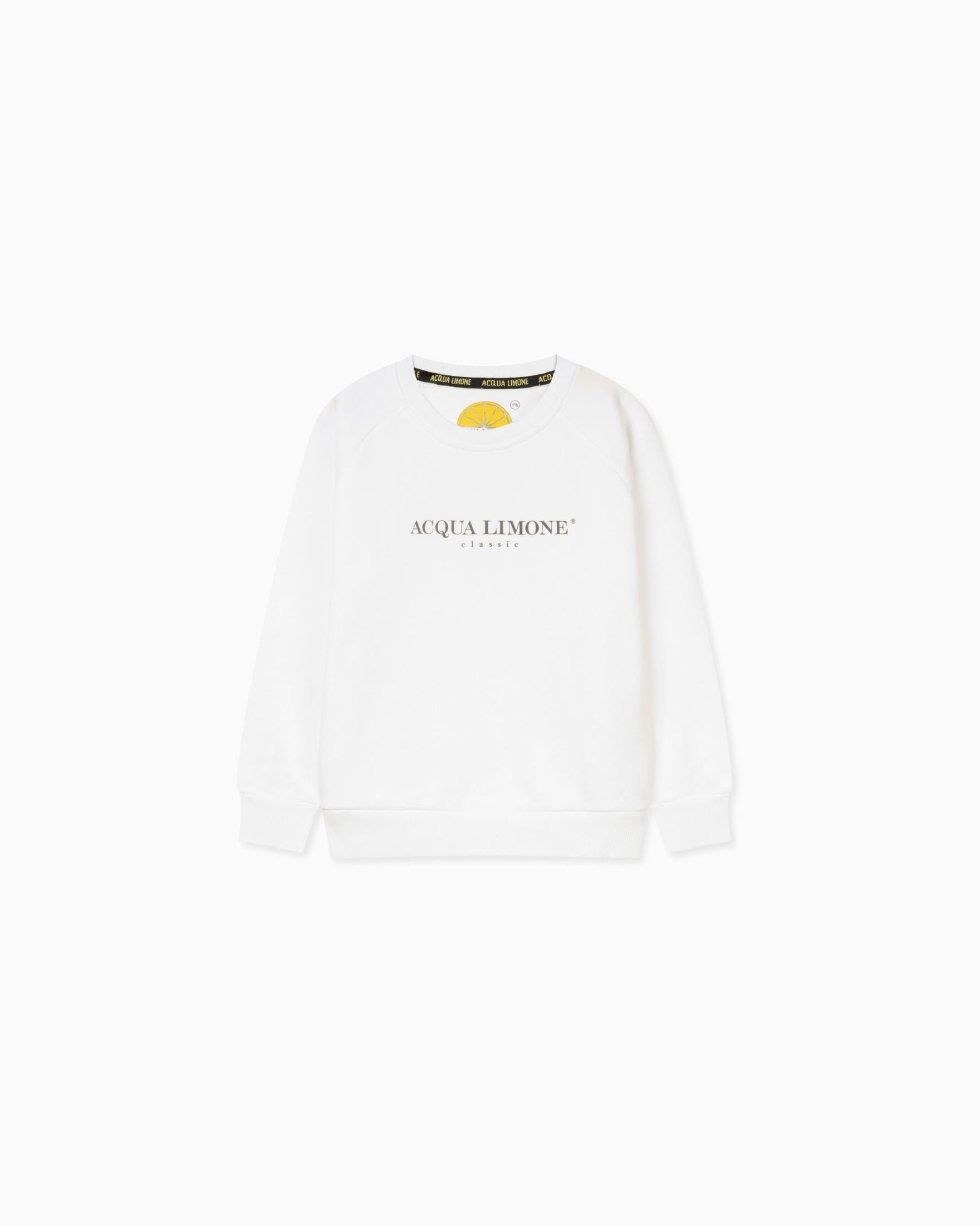 Kids College Sweatshirt – White - Acqua Limone