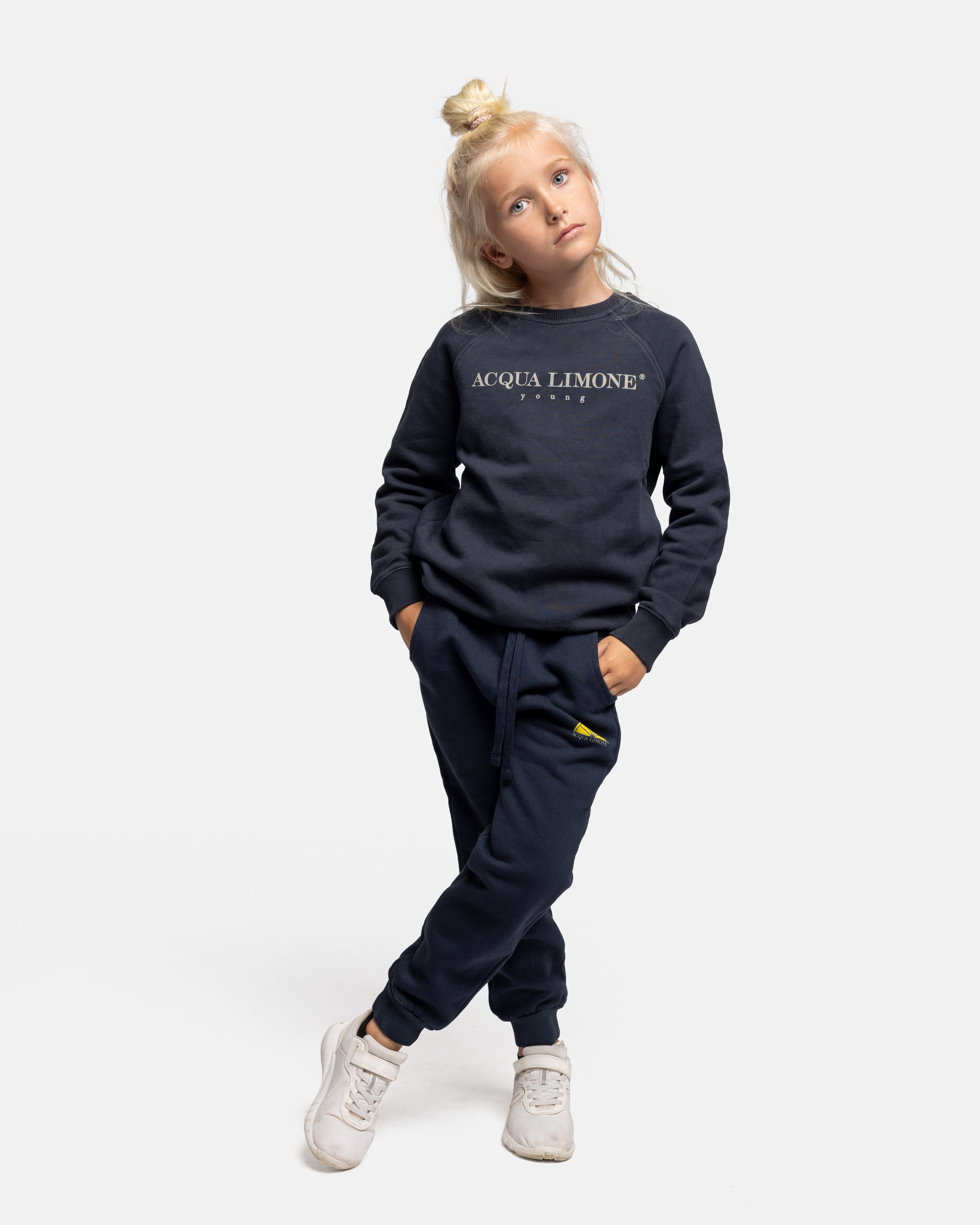 Kids College Sweatshirt – Navy - Acqua Limone