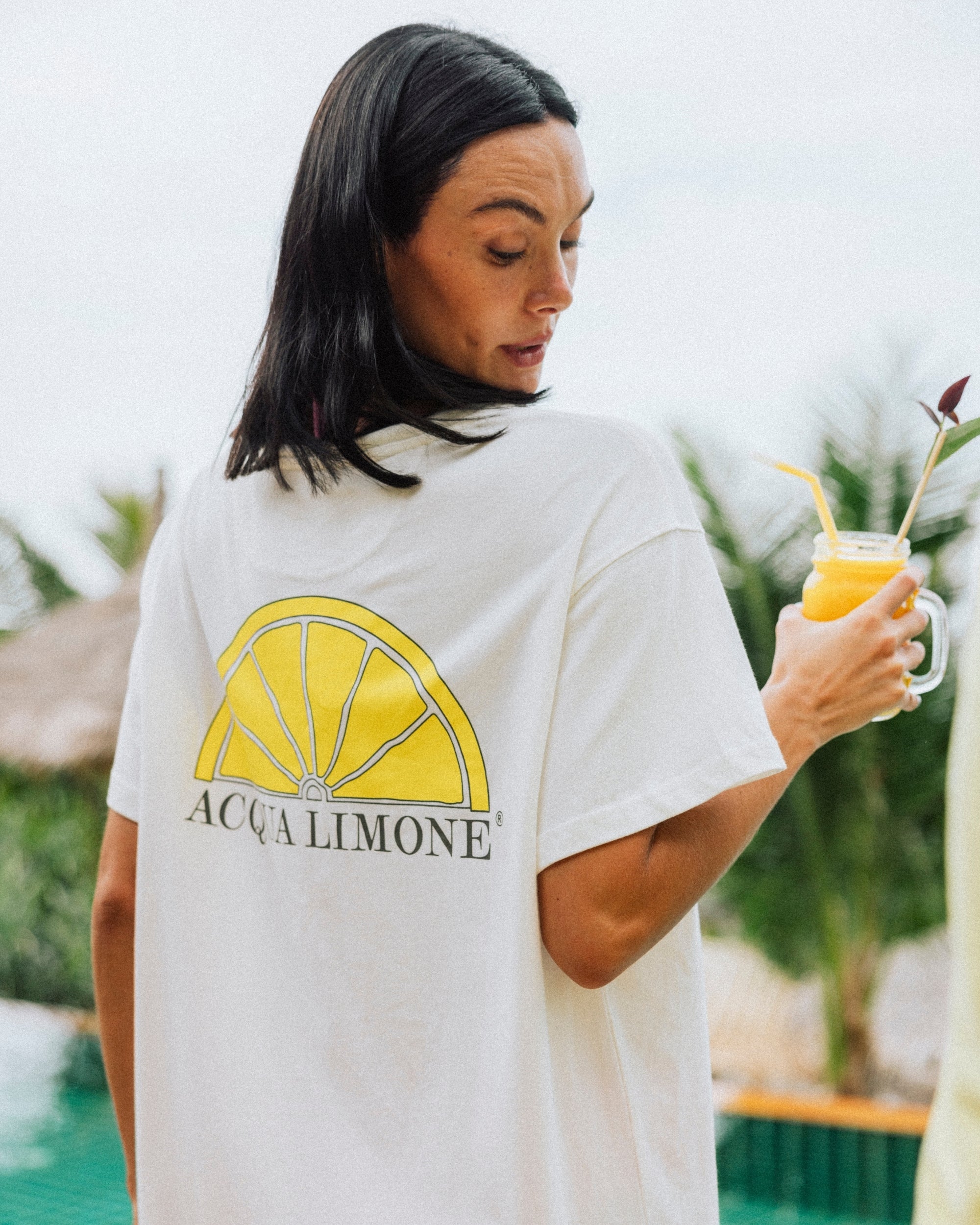Donna Long Tee - White - Acqua Limone