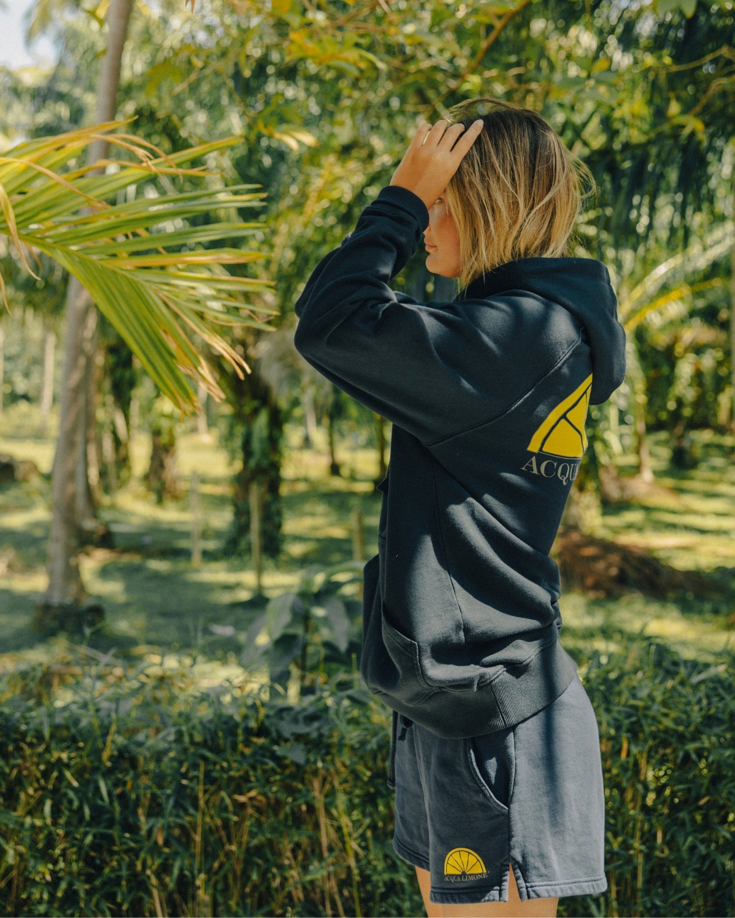 Hoodie - Navy - Acqua Limone