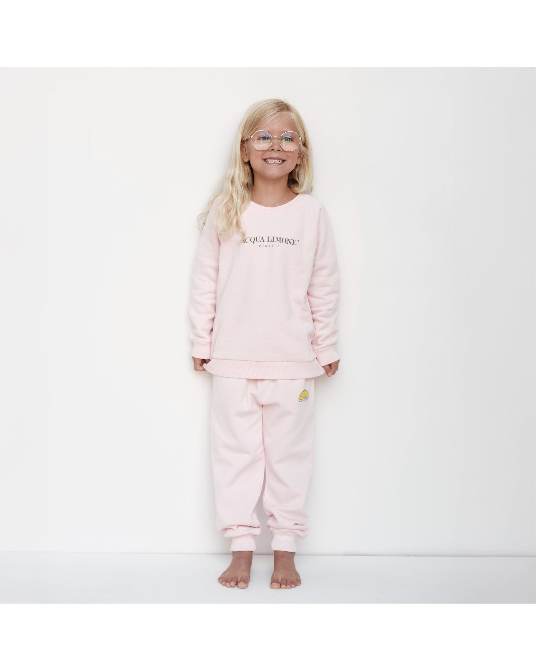 Kids Sweatpants – Pale Pink - Acqua Limone