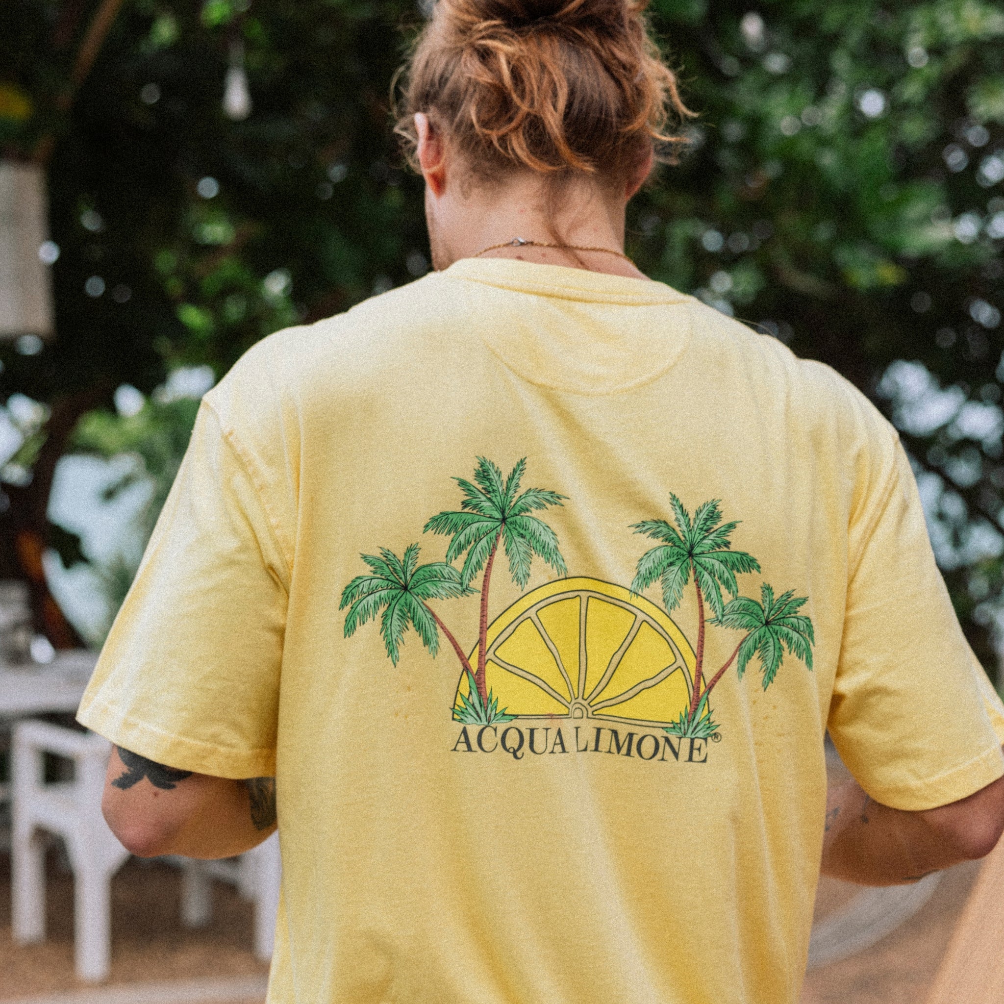 Heavy Tee Palm Tree - Warm Yellow