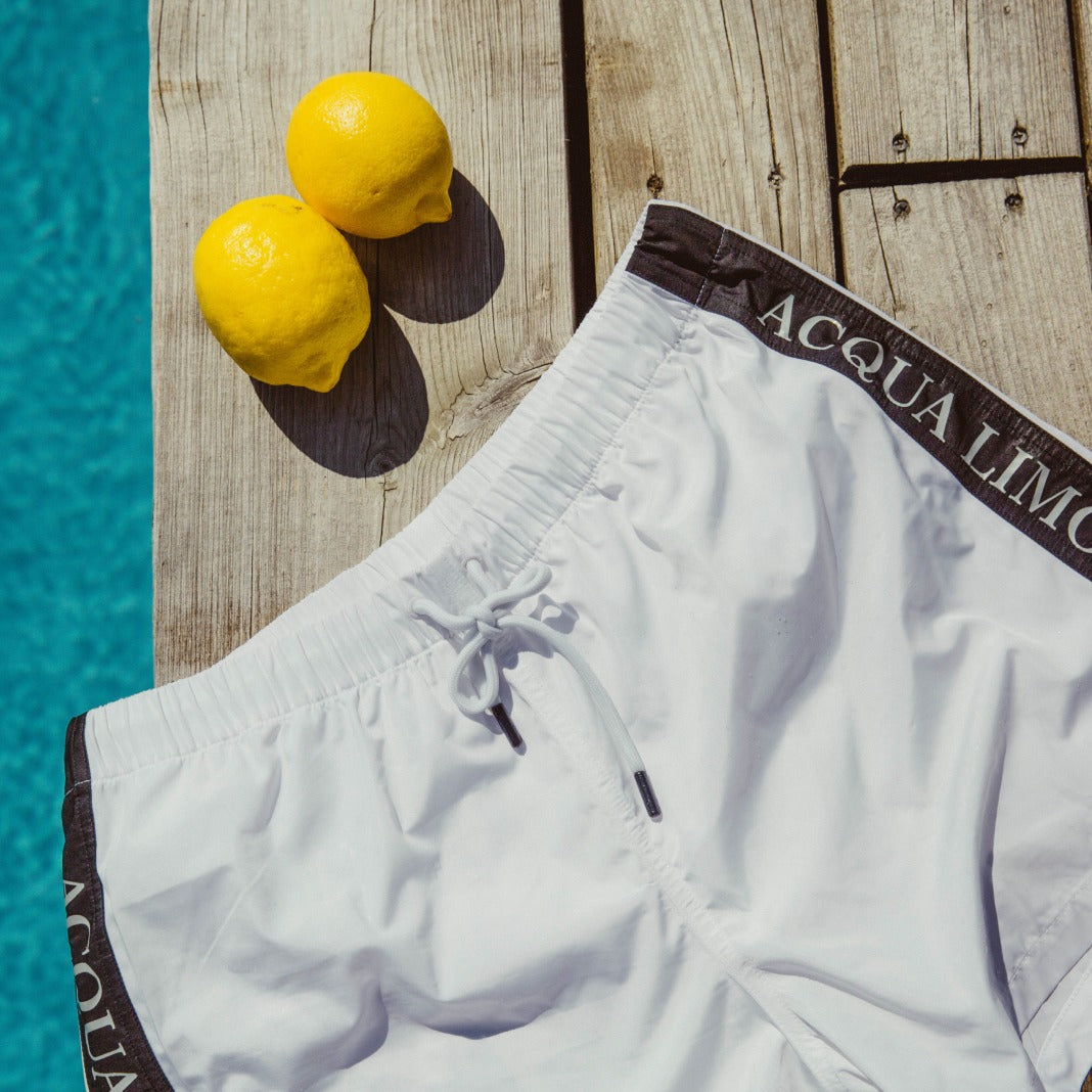 Swim Pants - White - Acqua Limone
