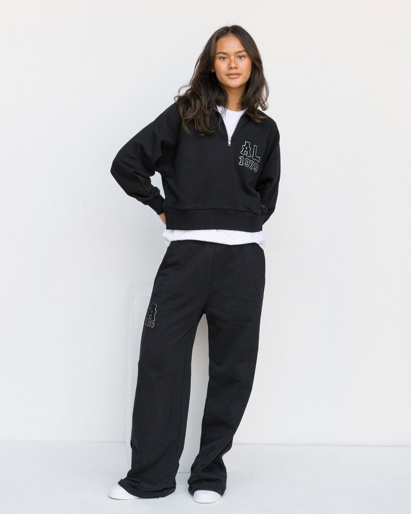 Ivy Track Pants - Black - Acqua Limone