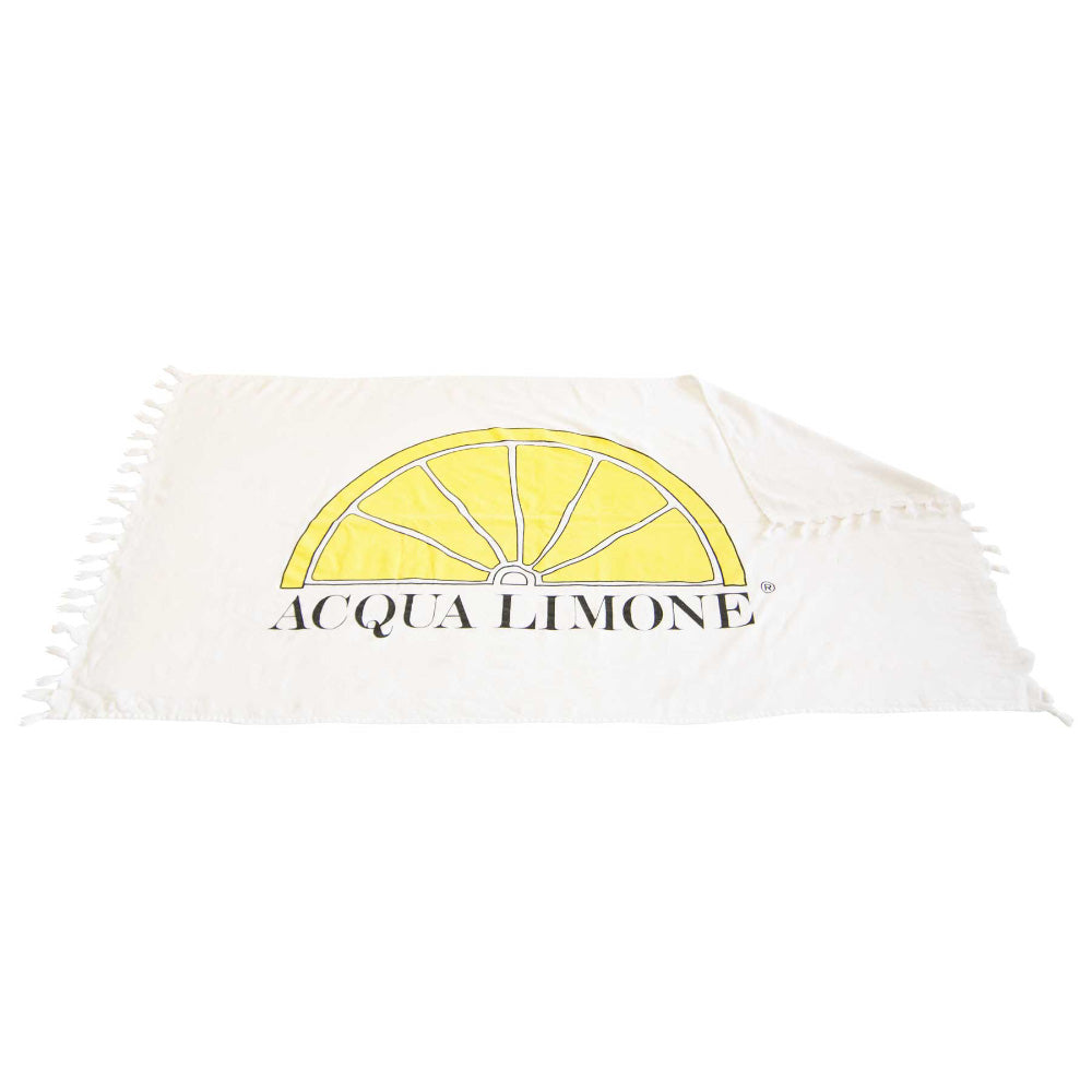 Beach Towel, White, O/S - Acqua Limone
