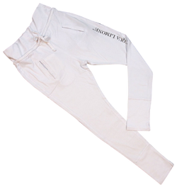 Donna Long Pants  Co. Lycra - White - Acqua Limone