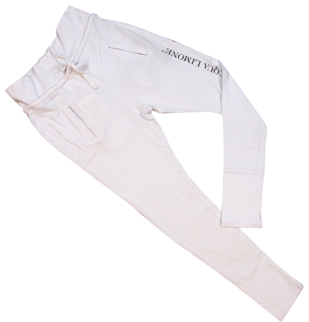 Donna Long Pants  Co. Lycra - White - Acqua Limone