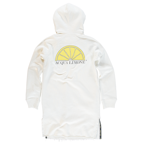 Donna Hood Dress Zip - Off White - Acqua Limone