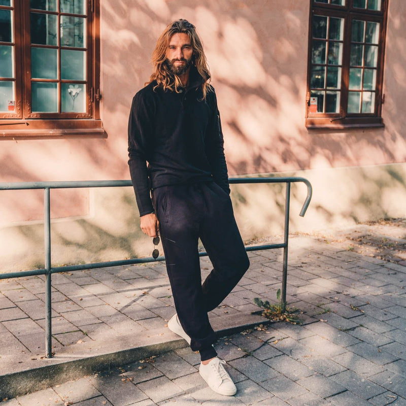 High Neck Button - Black - Acqua Limone