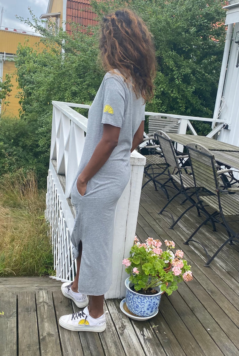 Donna Long Tee - American Grey - Acqua Limone