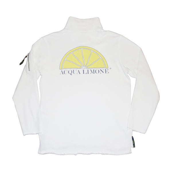 High Neck Button - White - Acqua Limone