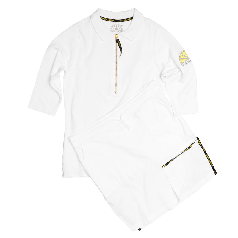 Donna Polo Piqué - White - Acqua Limone