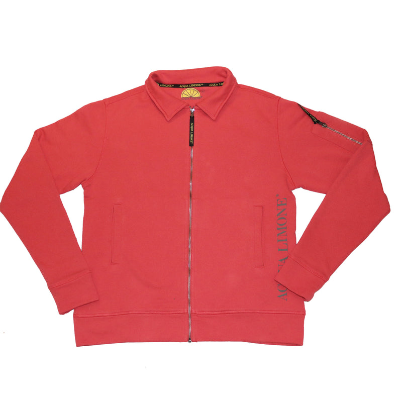 Zip Collar Jkt - True Red - Acqua Limone
