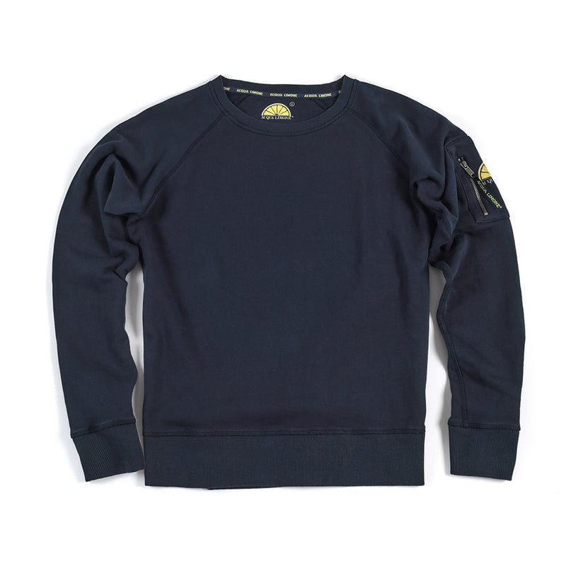 College Sleeve Pocket - Navy - Acqua Limone