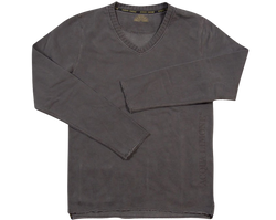 College V-Neck - Black - Acqua Limone