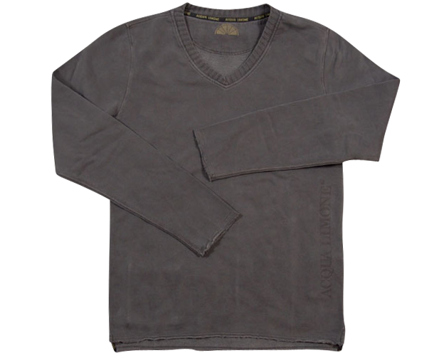 College V-Neck - Black - Acqua Limone