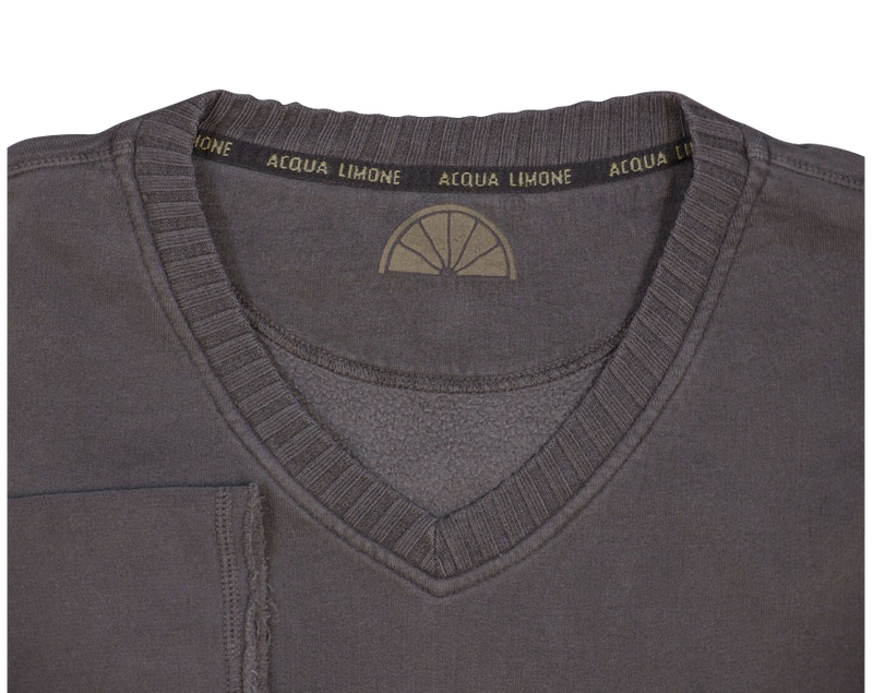 College V-Neck - Black - Acqua Limone