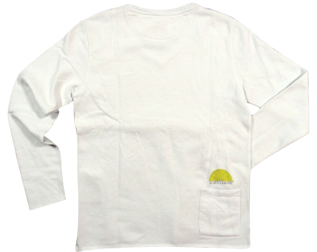 College V-Neck - White - Acqua Limone