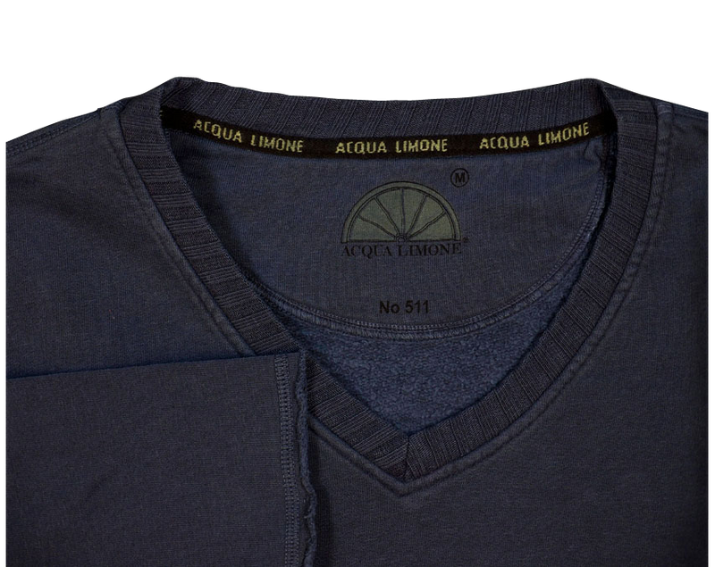 College V-Neck - Navy - Acqua Limone