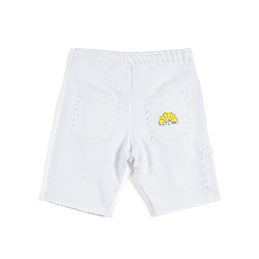 Sweat Shorts Print - White - Acqua Limone