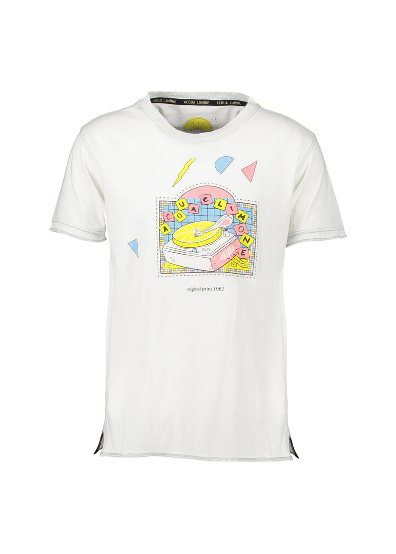 Fancy Tee - Record Player White - Acqua Limone