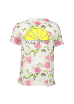 Flower Tee - White - Acqua Limone