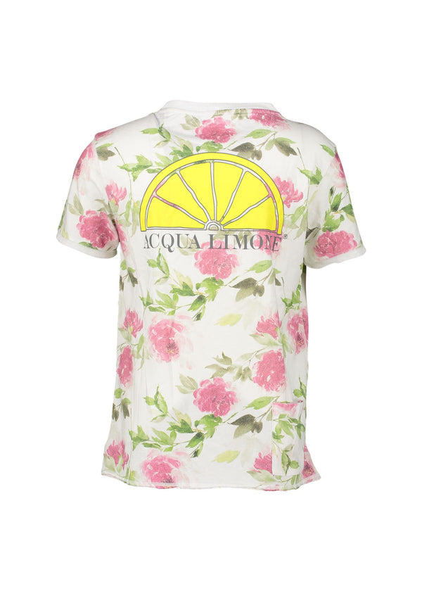 Flower Tee - White - Acqua Limone