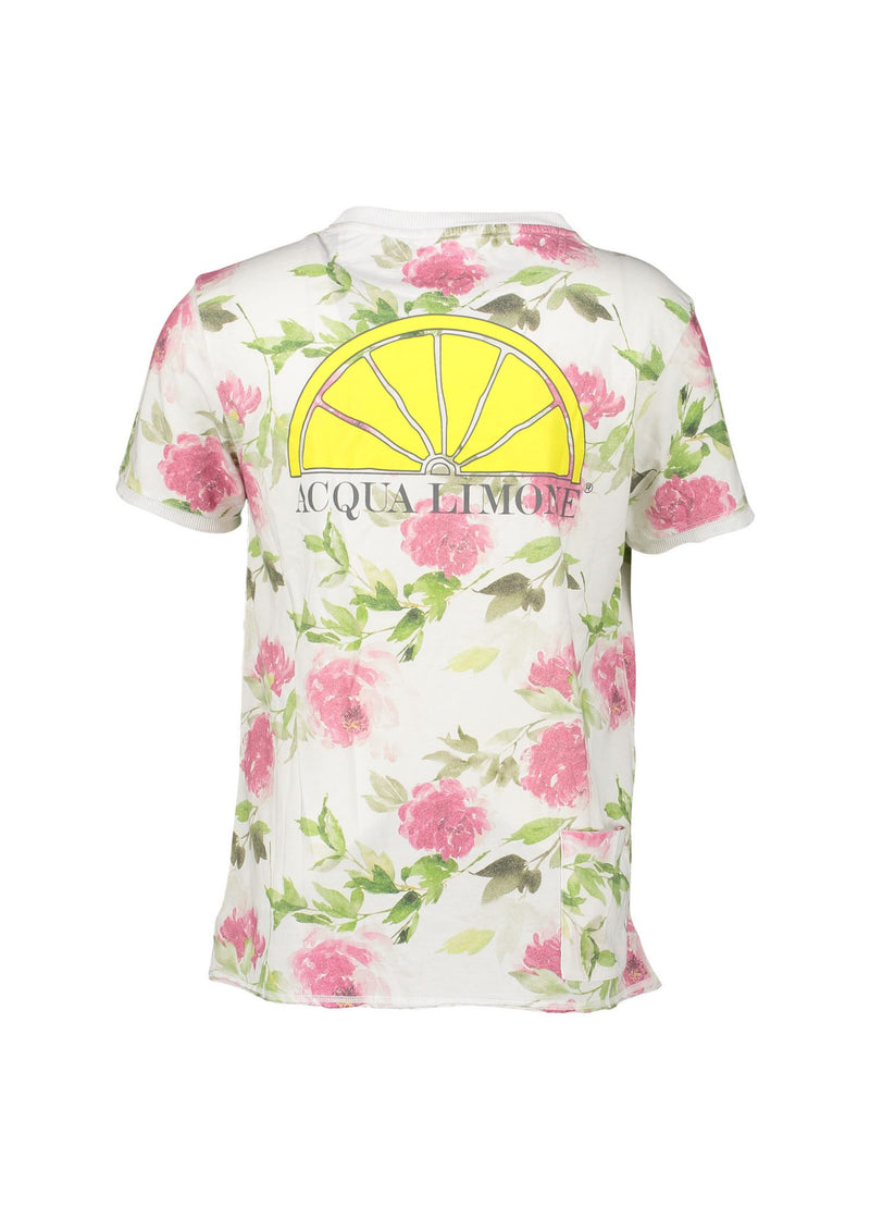 Flower Tee - White - Acqua Limone
