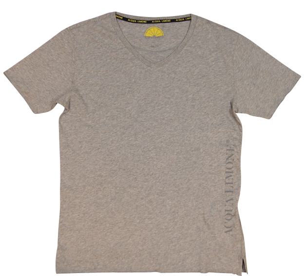 T-Shirt V-Neck - American Grey - Acqua Limone