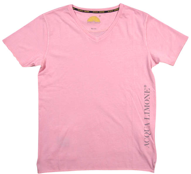 T-Shirt V-Neck - Pink - Acqua Limone